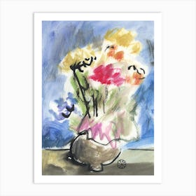 Watercolor Flowers 3 Art Print