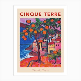 Cinque Terre Italia Travel Poster Art Print