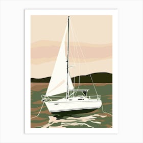 Sailboat — Stock Vector 1 Art Print