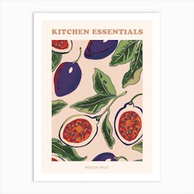 Passion Fruit Pattern Illustration Poster 1 Art Print