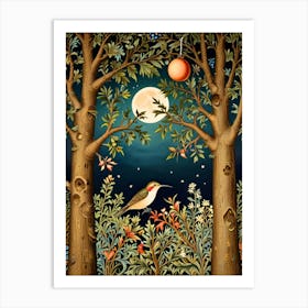 William Morris Moonlight In The Forest 68 Art Print