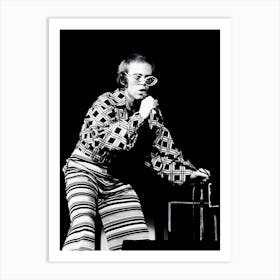 Elton John Performing On Stage At City Hall Art Print