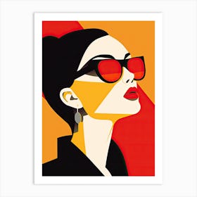 Woman In Sunglasses, Pop art 2 Art Print