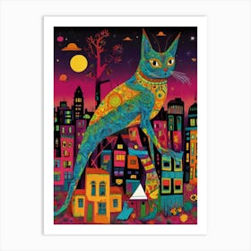 Cat In The City 4 Art Print