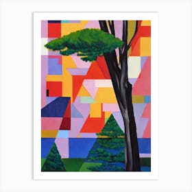 Pitch Pine Tree Cubist Art Print
