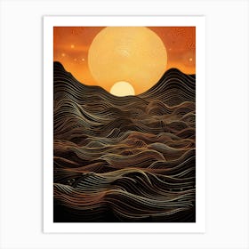 Sunset Over The Ocean 19 Art Print