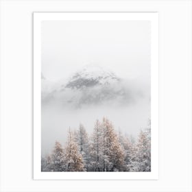 Foggy Tree View Art Print