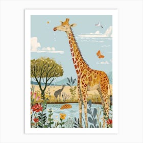 Giraffes In The Wild 2 Art Print