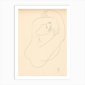 A Woman With Her Hands Raised Above Her Head, Mikuláš Galanda Art Print