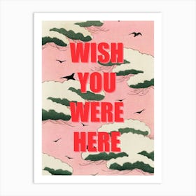 Pink Sky Wish You Were Here Art Print