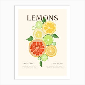 Lemons 3 Art Print