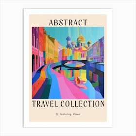 Abstract Travel Collection Poster St Petersburg Russia 3 Art Print