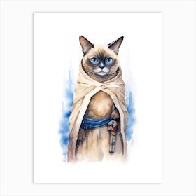 Siamese Cat As A Jedi 4 Art Print