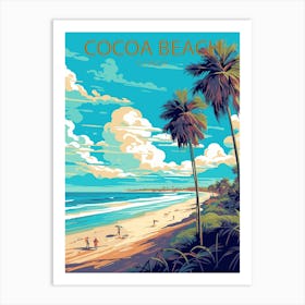 Cocoa Beach Florida travel poster Art Print