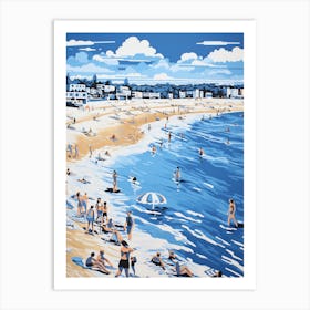 A Picture Of Bournemouth Beach Dorset 1 Art Print