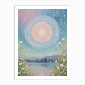 Pink Night Sky Art Print