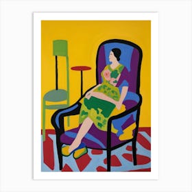 Woman In A Chair 1 Art Print