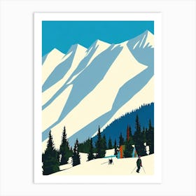 Skiwelt Wilder Kaiser Brixental, Austria Midcentury Vintage Skiing Poster Art Print
