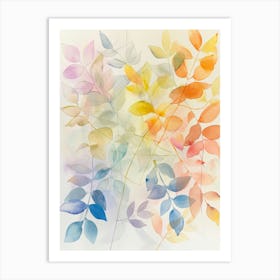 Watercolor Leaves 22 Art Print