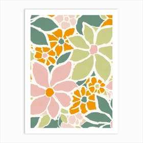 Jasmine Pastel Floral 2 Flower Art Print