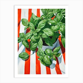 Basil Summer Illustration 2 Art Print