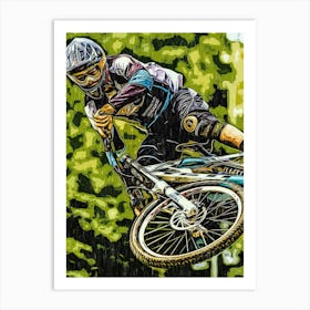 Mountain Bike Downhill Art Print