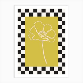 Modern Checkered Flower Poster  2 Poster