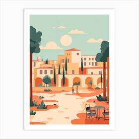 Cyprus Travel Illustration Art Print