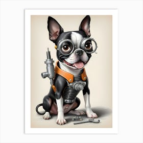 Boston Terrier-Reimagined 83 Art Print