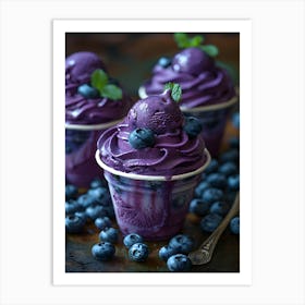 Blueberry Ice Cream 2 Art Print