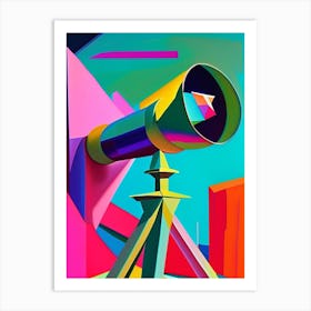 Telescope Abstract Modern Pop Space Art Print