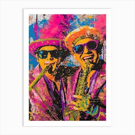 Mardi Gras World Retro Pop Art 1 Art Print