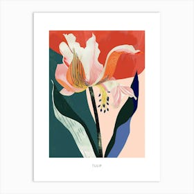 Colourful Flower Illustration Poster Tulip 4 Art Print