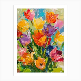 Colorful Tulips 2 Art Print