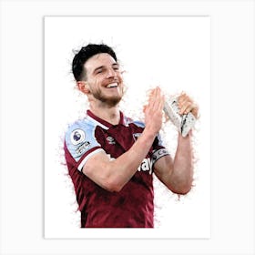 Declan Rice Watercolor Art Print