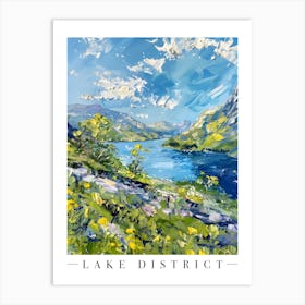 Lake District Colourful Abstract Art Print Art Print