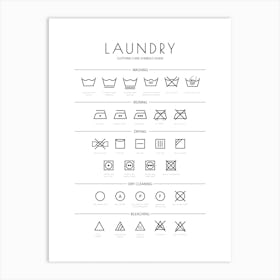 Laundry Symbols Art Print