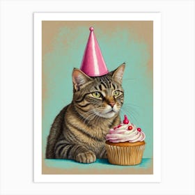 Birthday Cat 1 Art Print