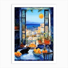 Greece From The Window Art Print