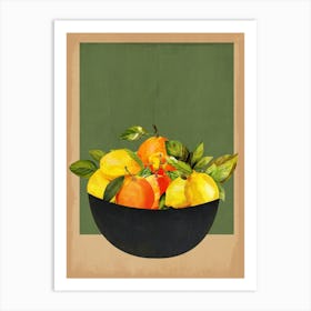 Bowl With Oranges And Lemons 2 Art Print