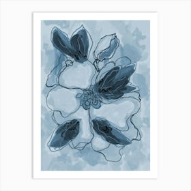 Magnolia Indigo Art Print