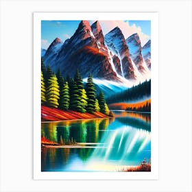 Mountain Landscape Painting 8 Art Print