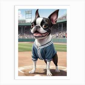 Boston Terrier-Reimagined 42 Art Print