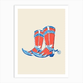 Cowboy Boots Art Print