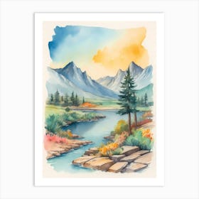 Watercolor Landscape Art Print