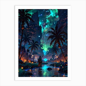 Night In The Jungle Art Print