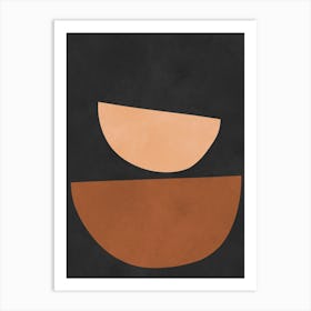 Brown geometric art 5 Art Print