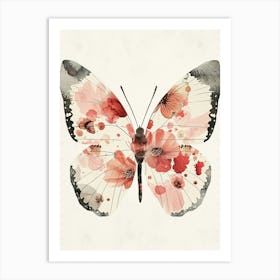 Colourful Insect Illustration Butterfly 34 Art Print