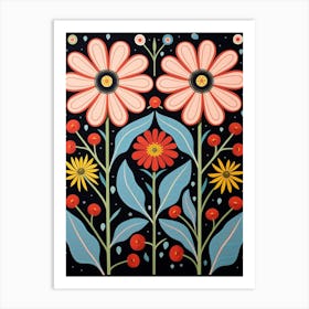 Flower Motif Painting Cosmos 2 Art Print