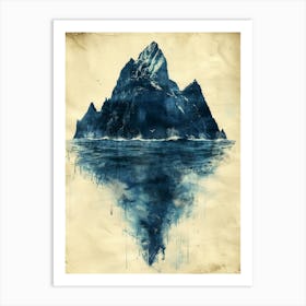 Mountain In The Water Art Print